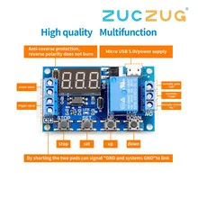 6-30 в реле модуль переключатель Время задержки срабатывания цепи таймер цикл регулируемый R06 Прямая поставка