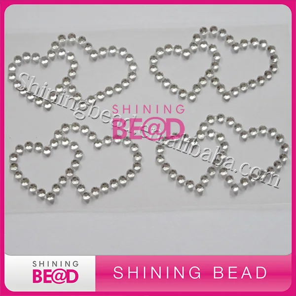 200 Sheets/lot Self adhesive valentines heart shape sticker/double