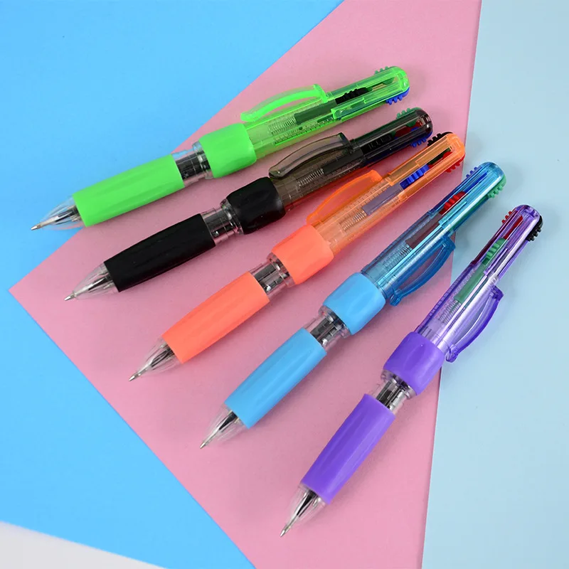 

4 color Ballpoint Pen Color Multi-color Ballpoint Pen Press Office Two-color Ballpoint Pen Rollerball Pen Novelty Pens