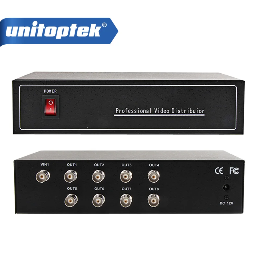 

1CH In And 8CH Output Professional Analog HD Video Splitter,Support HDCVI/HDTVI/AHD Camera BNC Output,Max Up To 300-600M