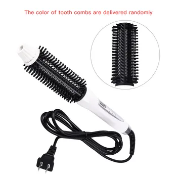

Multifunctional 2 in 1 Ceramic Rotating Hair Brush LED Roller Rotate Styler Comb Styling Straightening Curling Hot Air Comb