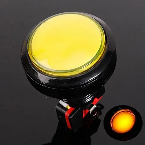 6 шт. 45 мм с подсветкой светодиодный освещенные 5 видов цветов аркадная видеоигра большая круглая нажимная кнопка лампы - Цвет: Цвет: желтый