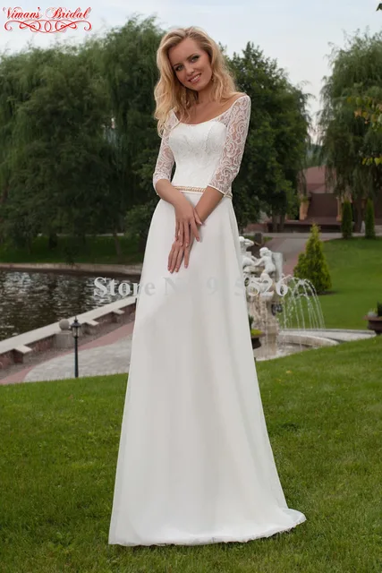 2015 viman de novia de raso blanco vestido de boda de playa apliques