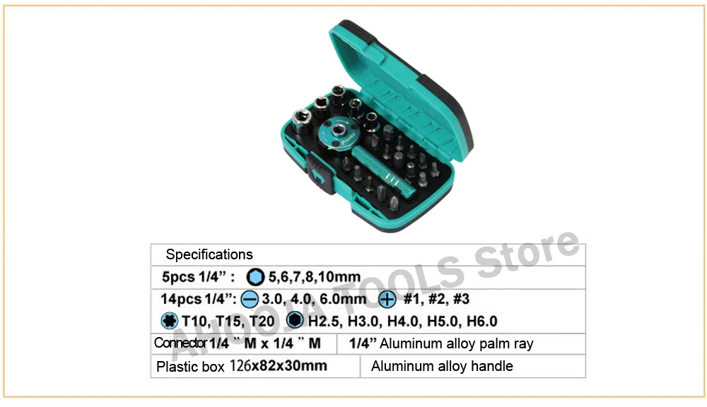 Pro'sKit SD-2319M Набор отверток многофункциональный ладони, ключ установлен бит 1/" автомобильный набор ключей