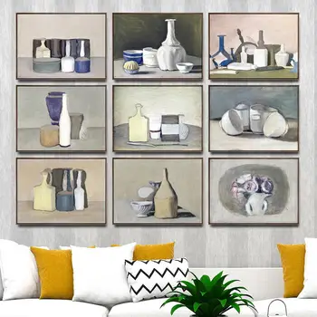 

Home Decoration Art Wall Pictures Fro Living Room Poster Print Canvas Paintings Italy Giorgio Morandi Still life bowl