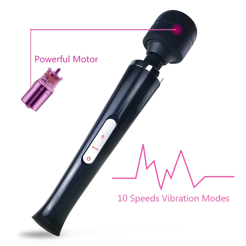 Big Head Magic Wand Powerful AV Massage Vibrators For Women USB Charging G Spot Clitoris Stimulator Erotic Sex Toys For Adults