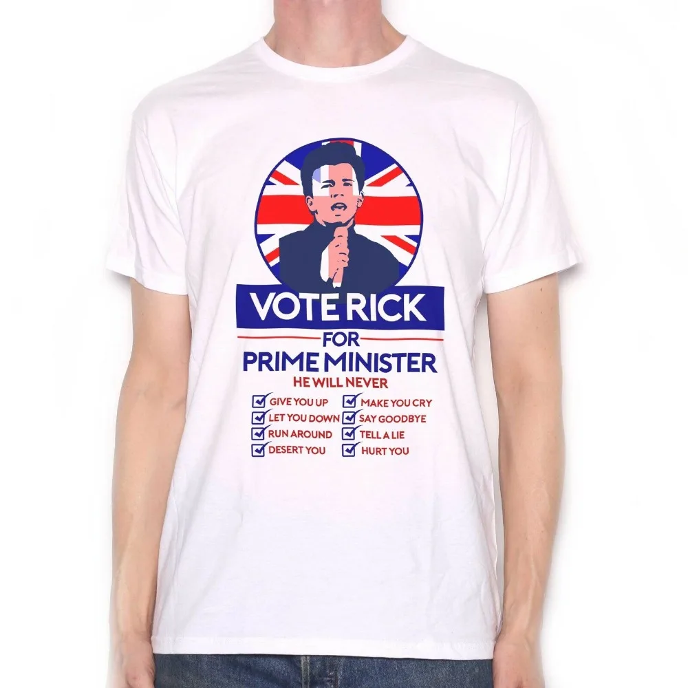 Футболка с принтом Vote for Rick-популярная футболка в стиле Old Skool на основе политики 80