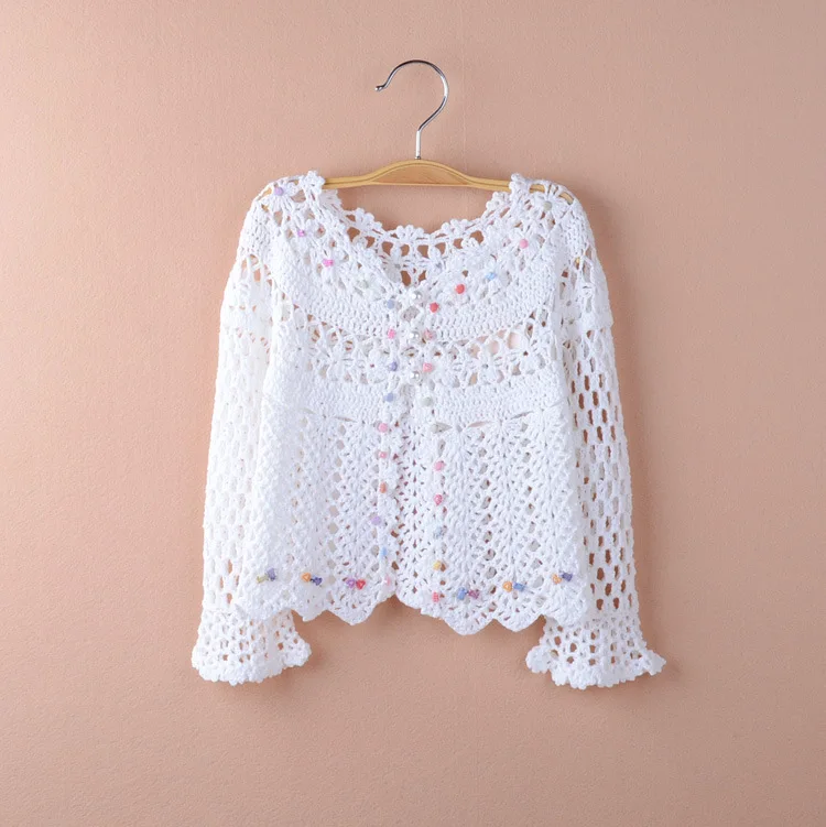 

2019 Spring Summer Kids Cardigan Sweater Girls Jacket 100 Cotton Girls White Pink Outerwear for 2 3 4T Kids Clothes RKC195099