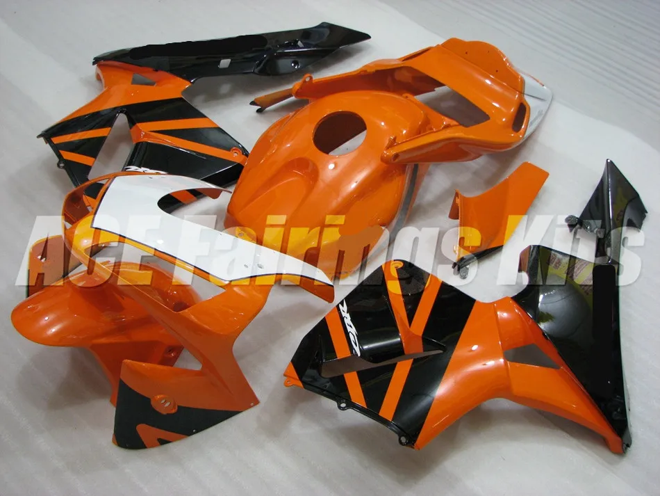 

3Gifts New Injection Fairing kit Fit For Honda CBR600RR F5 2003 2004 03 04 600RR 600 ABS add Tank cover custom orange black cool
