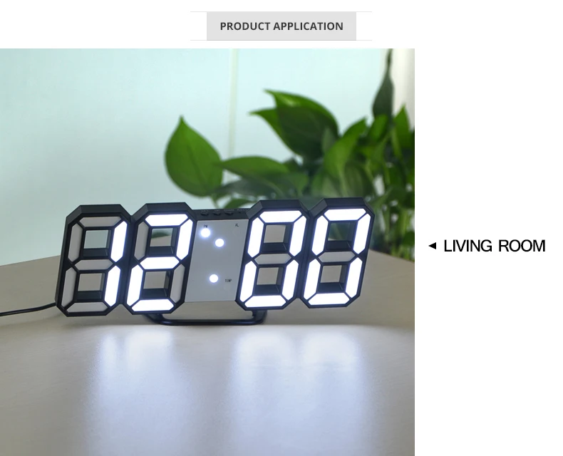 LED Table Lamps Creative Digital Clock Snooze Wake up Light Night Induction Light Temperature Display Bedside Desk Table Lamp