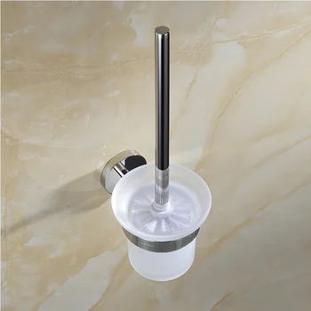 

Mirror Effect SUS304 Stainless Steel Toilet Brush Cup Holder Rack bathroom Brush Shelf Bathroom Accessories Set