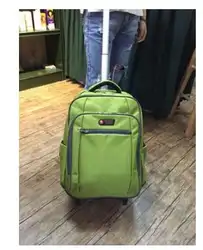 20 дюймов рюкзаки на колесах Сумки на колёсиках для Женская тележка рюкзак кабина размеры Carry-on сумки путешествия тележка рюкзак сумки