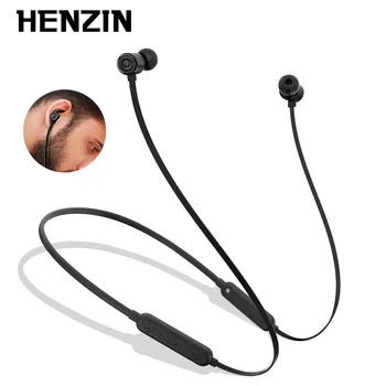 

Henzin Headphone Magnetic Neckband Bluetooth Hifi Stereo Earpod Waterproof Sport Earphone with Mic for iPhone Wireless Earphones