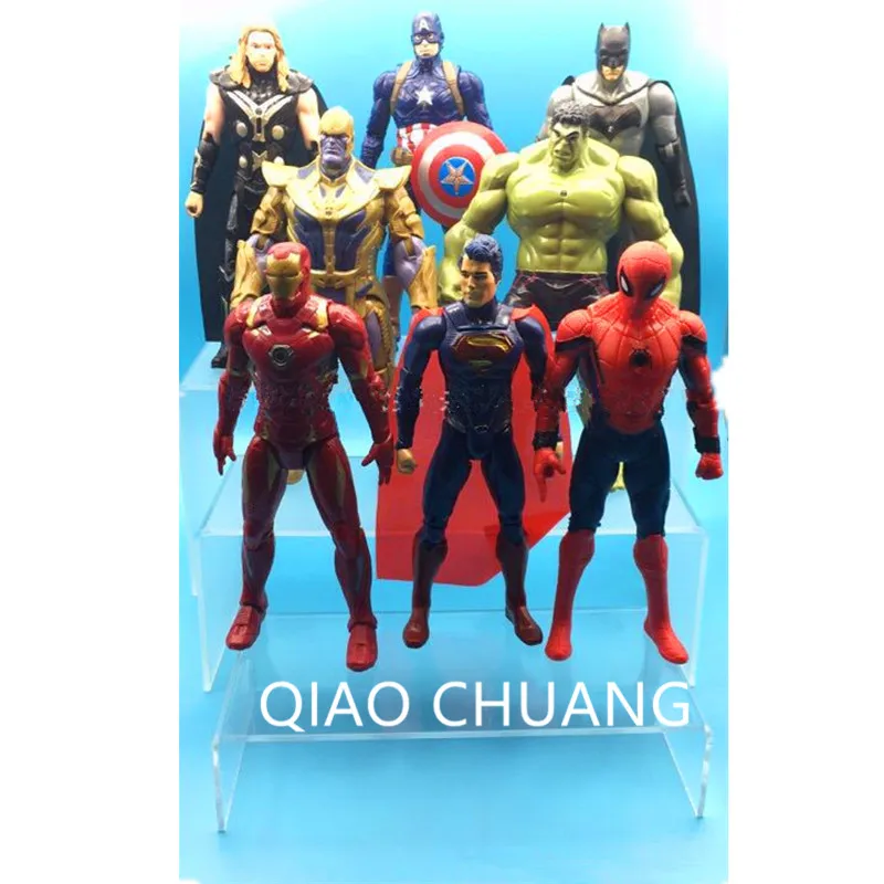

NEW 16CM Super Heroes Iron Man Spiderman Captain America Thor Hulk Thanos PVC Action Figures Toys Gift For Boy 8pcs/set G9