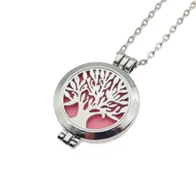 1 Uds. Collar de jaula de perlas del árbol de la vida accesorios, proporcionan el colgante del collar del difusor del aceite esencial, exquisitos regalos pequeños(China)