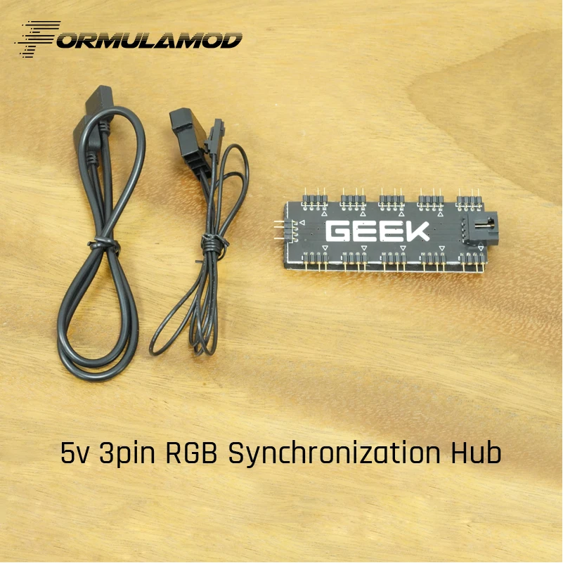 

FormulaMod Fm-TBJXQ, 5v 3pin RGB Synchronization Hubs, For 5v Lighting Sync To Motherboard,