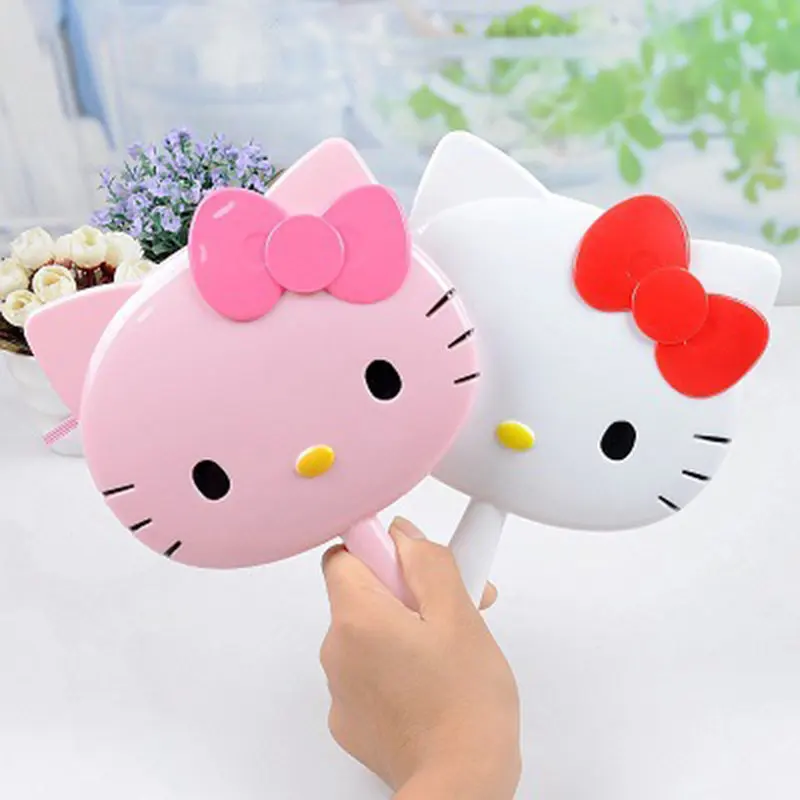 Hello kitty портативное зеркало для макияжа Espelho De Maquiagem ручное туалетное зеркало 16,5*25 см