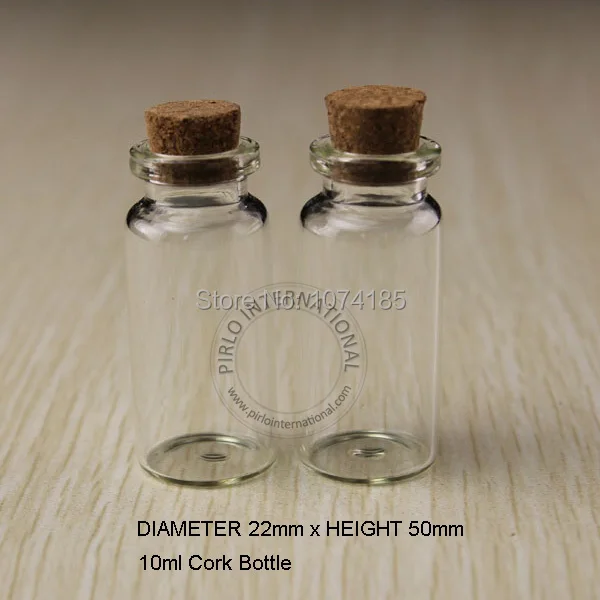 

50pcs 10ml Small Glass Bottles Vials Jars With Cork Corks Stopper Decorative Corked Tiny Mini Wising Glass Bottle For Pendants