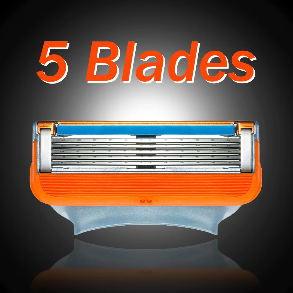 1pc/lot 5 layer Blades Men's Face shaving Razor Blades shaver blades For Men Sharpener RU/EU/US