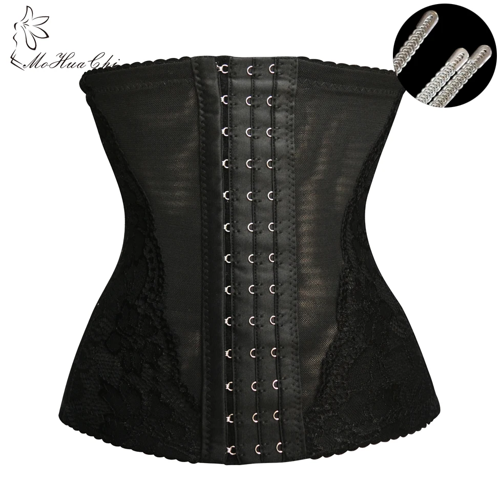 

Corset Waist Trainer Plus Size Steel Boned Corset Steampunk Clothing Balck Sexy Corsets And Bustiers Goticos Woman Lace 2018