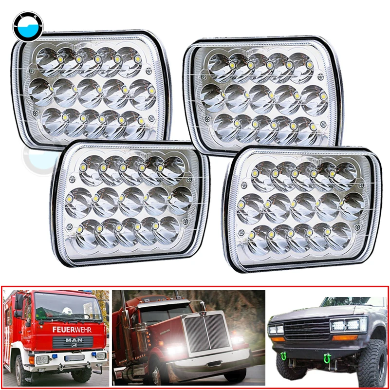 

Pcs 6x7'' Led Headlight 5x7 45W LED Head light car headlamp Sealed Replacement High Low Beam for Trucks Offroad Vehicle.