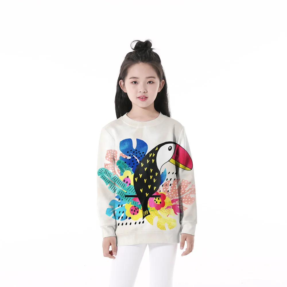 

RUNNING CHICK wholesale cute cartoon bird loose flat shoulder pullover sweatshirt