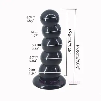 FAAK Strong suction big dildo beaded anal dildo butt plug ball anal plug sex toys for woman man adult product sex shop huge dild 3