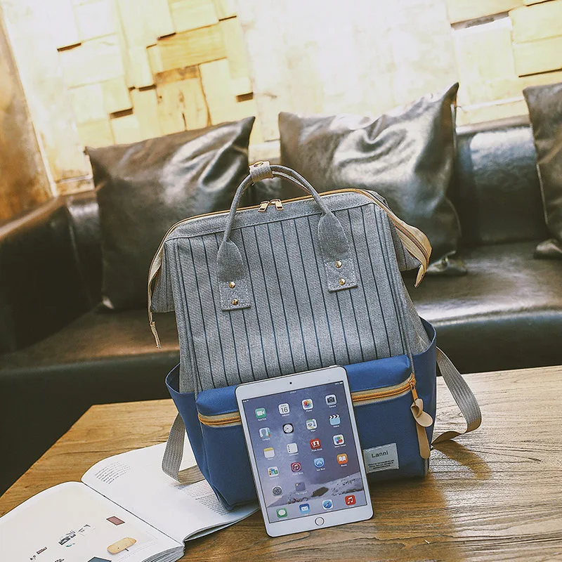 Mochila de retazos a rayas para mujeres 2018 nueva Mochila Kanken de gran capacidad mochilas impermeables de viaje niñas Mochila caliente Mochila de retazos a rayas para mujeres 2018 nueva Mochila Kanken de gran capacidad mochilas impermeables de viaje niñas Mochila caliente