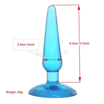 camaTech Crystal Jellies Anal Butt Plug Sucker G-Spot Stimulating Soft Silicone Insert Stopper For Men & Women Beginner Sex Toys 3