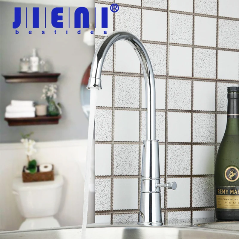

JIENI Swivel Chrome Bathroom/Kitchen Tap Faucet Single Lever Deck Mounted Cold Water Tap Basin Sink Faucet