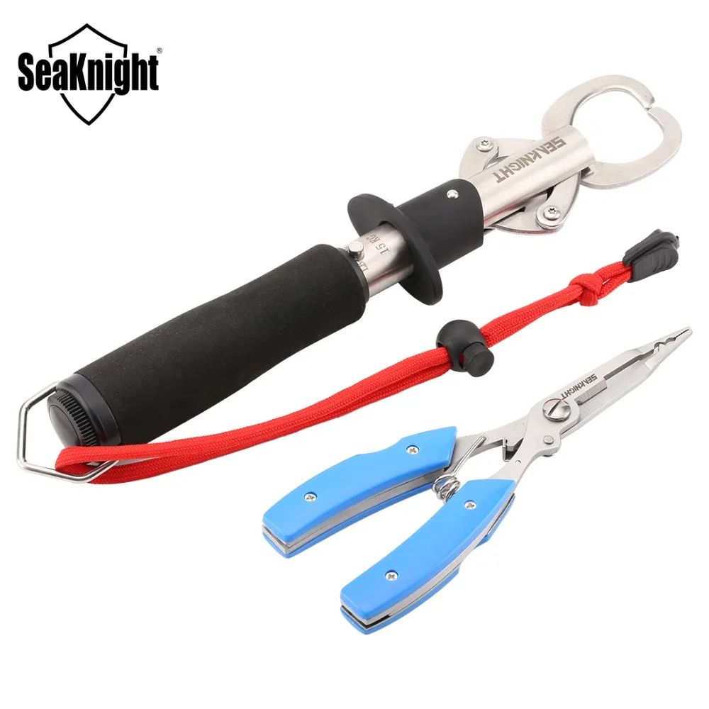 

SeaKnight Fishing Tools Stainless Steel Aluminum Fishing Grip with Scale Multi-function Fishing Pliers Cutting Stripping Pulling