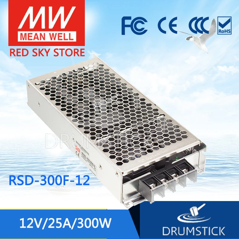 Meanwell RSD-300F-12 12 В 25 А meanwell RSD-300 в 300 Вт Железнодорожный один выход Converter конвертер |