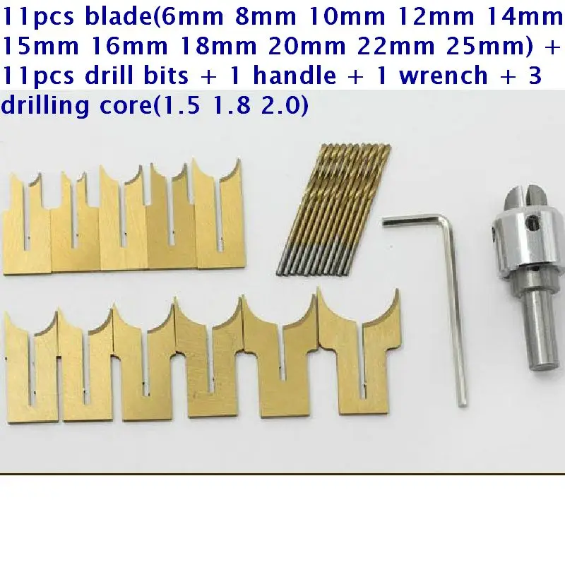 27PCS SET Alloy Balls Knife Cutters DIY Woodworking Wooden Beads Cutting Knife Beads Molding 6/8