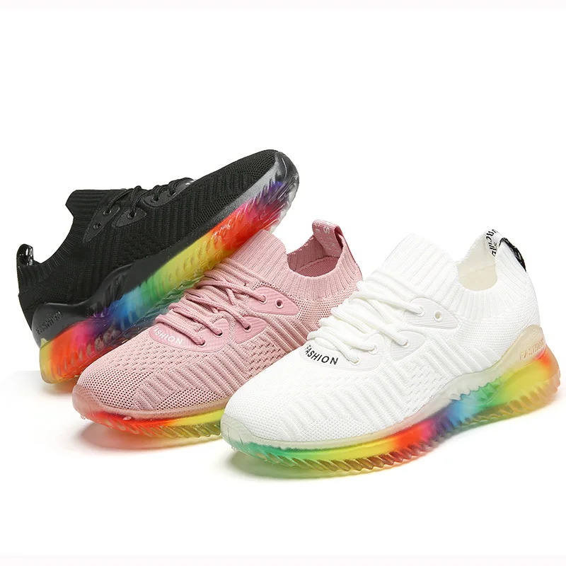 

Fashion Vulcanize Women Shoes Casual Shoes Flying Weaving Platform Jelly Sole Non-Slip Women's Sneakers Tenis Zapatos De Mujer