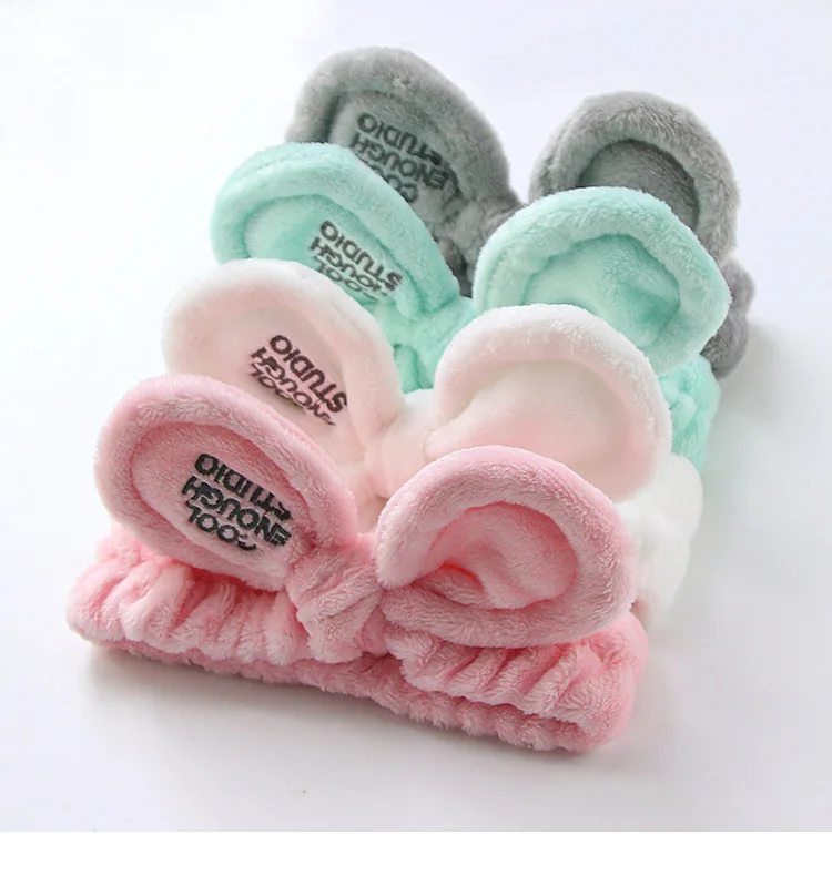 New Fashion Women Cute Big Ears Comfortable Wash Face Bathe Hair Holder Elastic Headband Girls Hairbands Hair Accessories