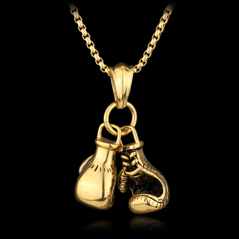 Fashion Sporty Boxing Gloves Male Jewelry Pendant Necklace Personality