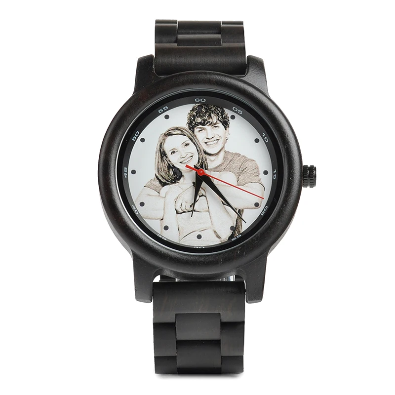 BOBO BIRD Print Picture Men Watch Family Gifts Bamboo Watches Male Quartz Wristwatch logo for Boyfriend Engrave Logo