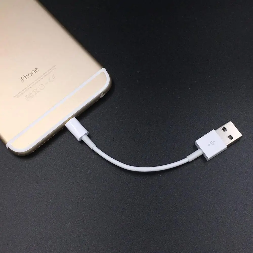 10cm White usb cable for iPhone X Xs Max XR 8 7 6 6S Plus 5 5s SE iPad