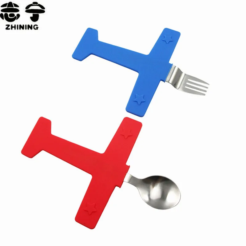 Airplane fork set 2 Pieces/set creative children Steak fork Dinnerware