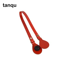 Tanqu один длинный красочный плоский PU ремень падение конец комбинации для Obag карман луна качели шикарные сумки