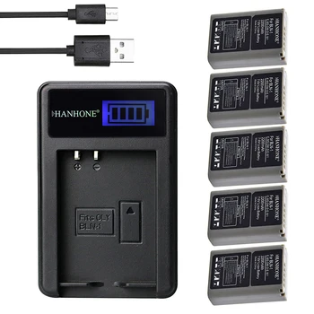 

5PCS 2200mAh BLN1 BLN-1 PS-BLN1 Digital Camera Battery+LCD USB Charger For OLYMPUS E-M5 EM5 OM-D E-M1 E-P5 OMD L15 E-M5 II