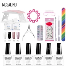 ROSALIND Набор для маникюра Гель-лак для ногтей vernis Полупостоянный УФ-гель 4 цвета Гибридный Гель-лак для ногтей