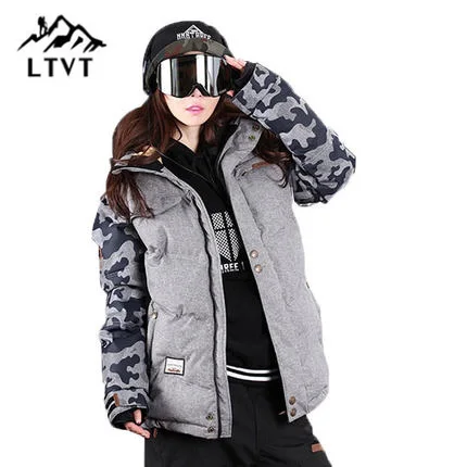 LTVT Brand Ski Jacket Women Snowboarding jackets Warm Snow Coat Breathable Camouflage Waterproof Skiing Jackets Female LTVT Brand Ski Jacket Women Snowboarding jackets Warm Snow Coat Breathable Camouflage Waterproof Skiing Jackets Female