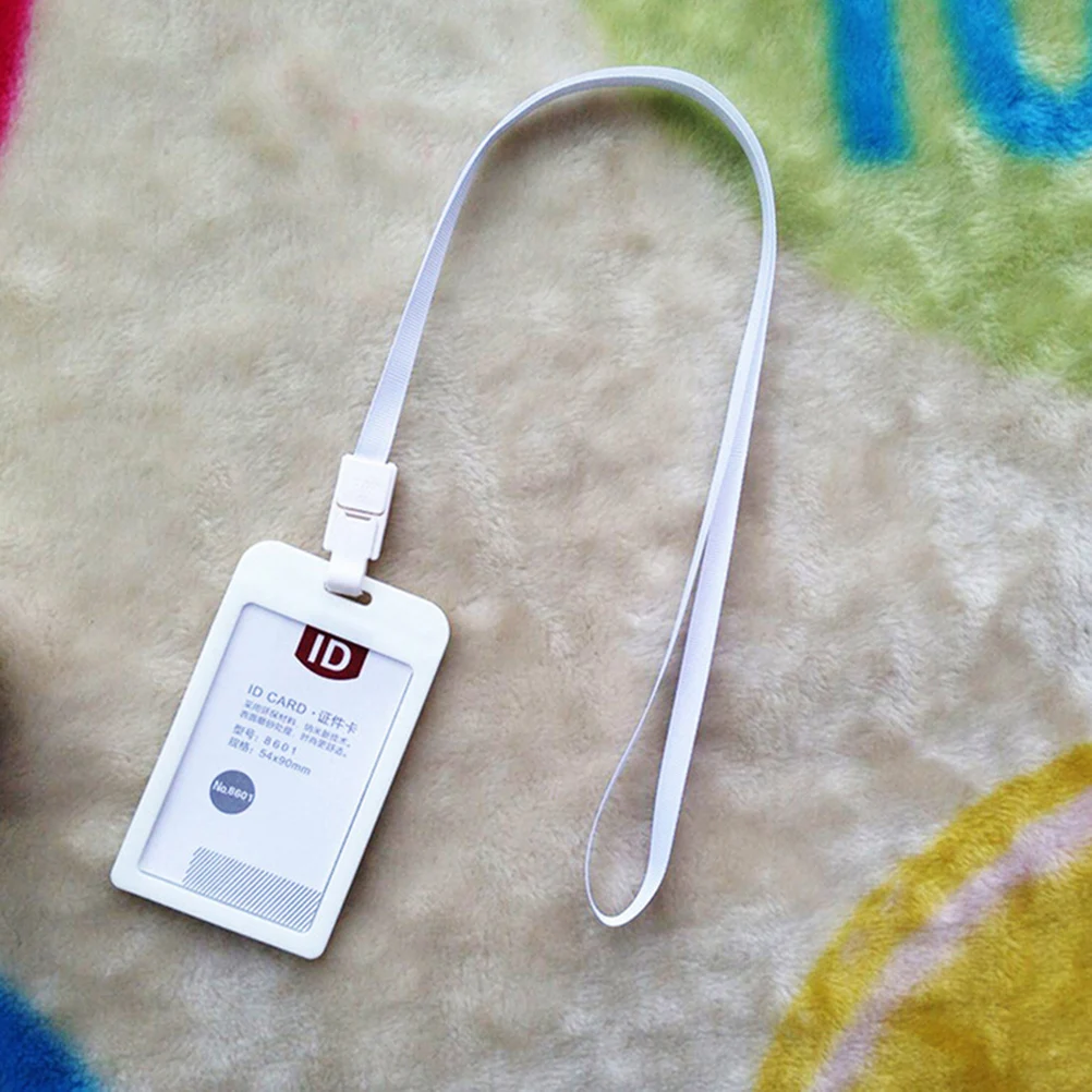 

Hot Candy Colors Name Credit Card Holders Bank Card Neck Strap Card Bus ID Holders Women Men Identity Badge With Lanyard