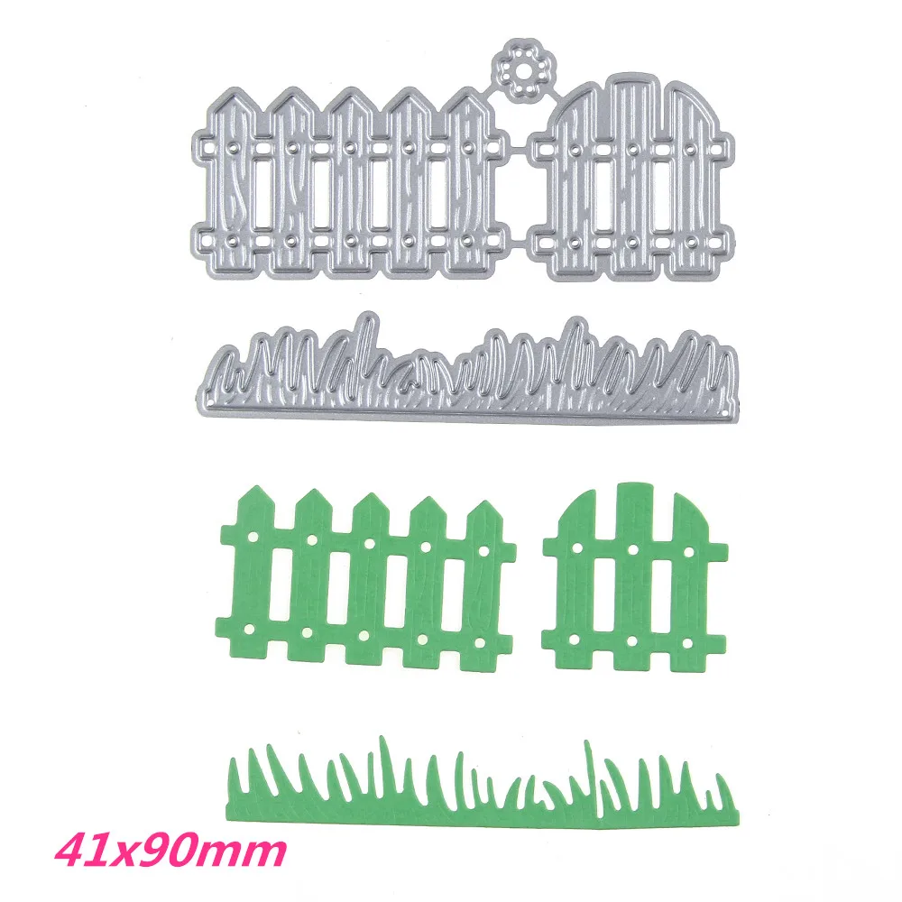 41x90 مللي متر العشب سياج إطار صور المعادن استنسل ل DIY سكرابوكينغ/ألبوم صور الزخرفية النقش DIY ورقة بطاقة