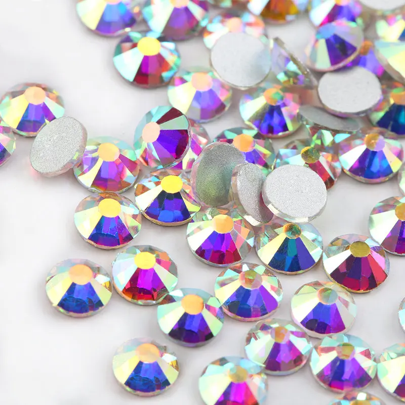 Хрустальные AB Стразы блестящая обувь Diamantes Cristal Decoracion Hot Fix стеклянные фальшивые