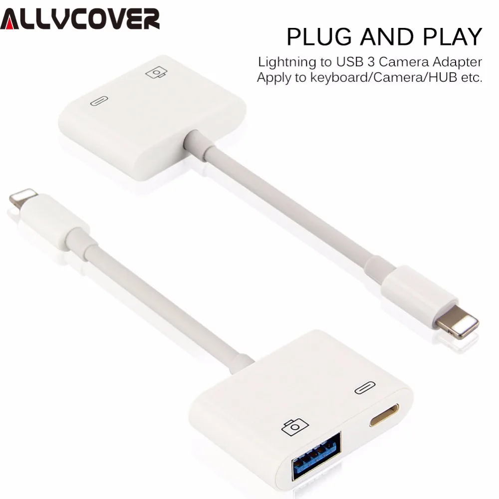 Allvcover For Lightning to USB 3 Camera Adapter Data Sync Charge Cable ...