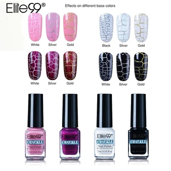 

Elite99 7ml 4pcs Crackle Nail Polish Curing UV Led Lamp Need Color Base Cracking Nail Lacquer Primer Beauty Nail Art Tools