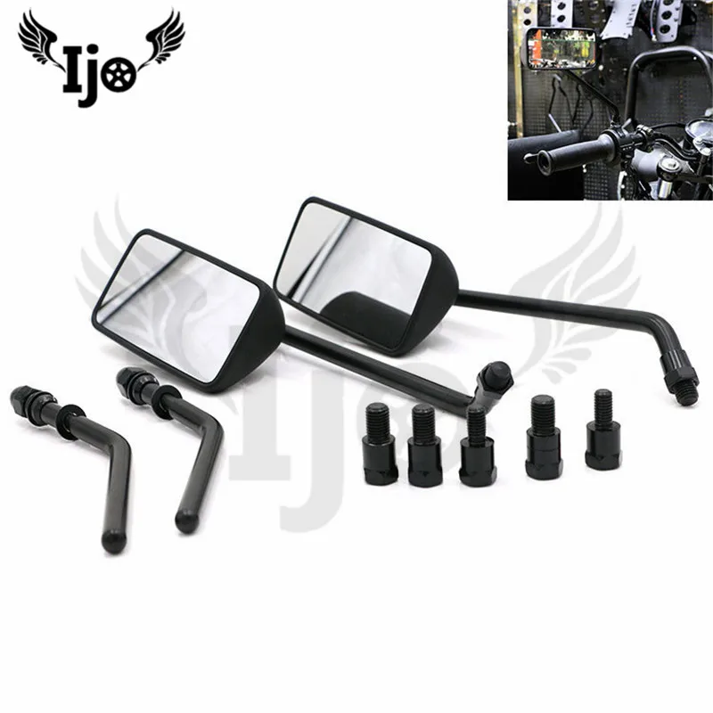

unviersal motorbike Reflector mirror Rectangle Cool black moto mirror Electric motorcycle scooter motorcycle rearview mirror
