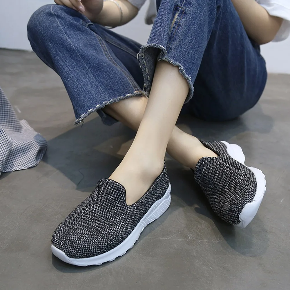 

YOUYEDIAN 2019 for Women' Canva ShoeFlat Shoes Casual Non- lip Shoes Rocking Shoes sandalias de verano para mujer planos#G35